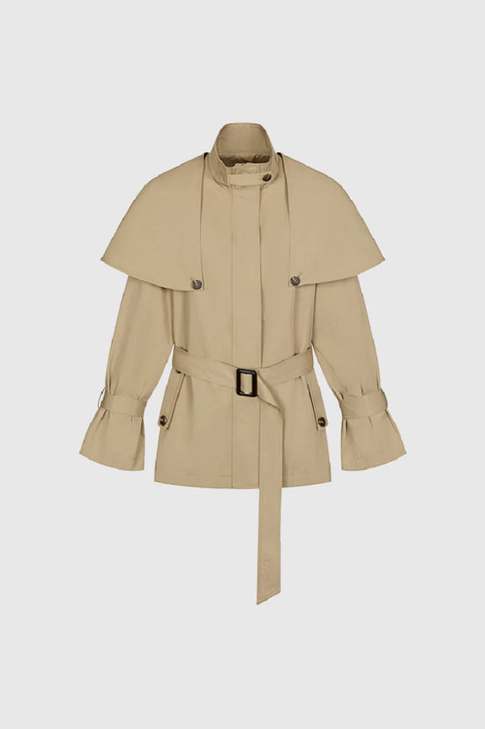 Savora Belted Short Trenchcoat
